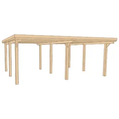 Doppelcarport '618' 600 x 512 cm ohne Dacheindeckung