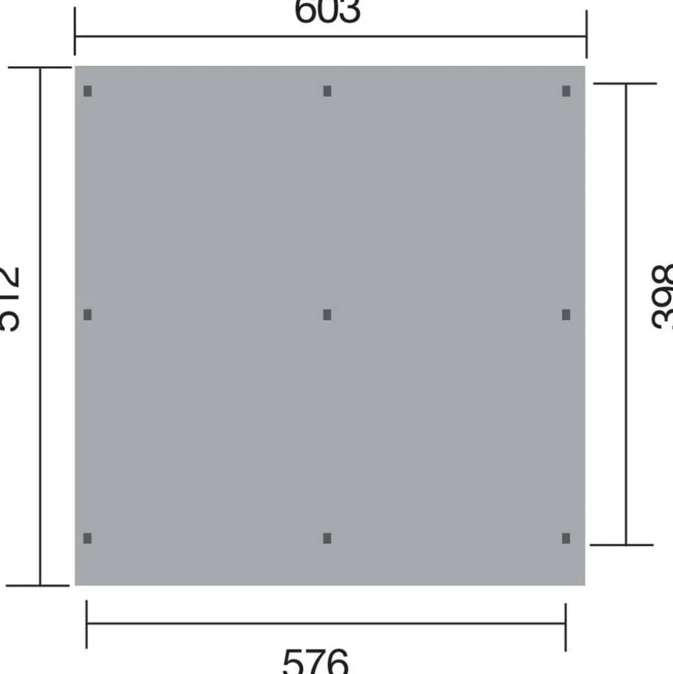 Doppelcarport '618' 600 x 512 cm ohne Dacheindeckung