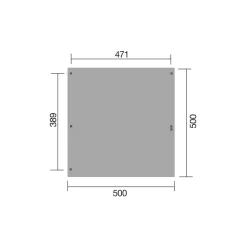 Doppelcarport '616 A' kesseldruckimprägniert 500 x 500 cm