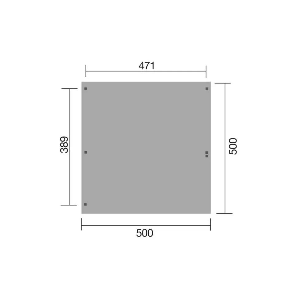 Doppelcarport '616 A' kesseldruckimprägniert 500 x 500 cm