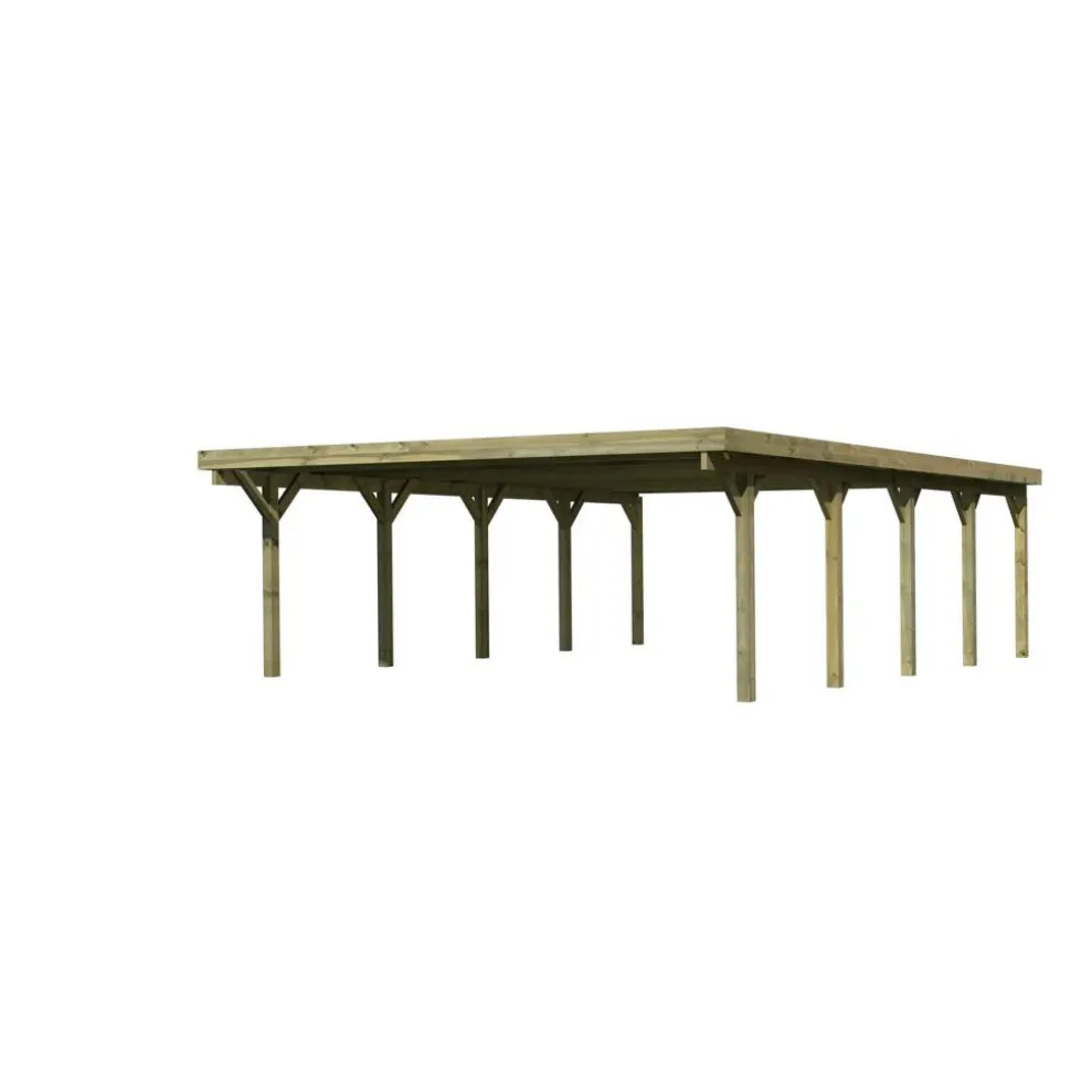 Doppelcarport 'Carlos 3' Kiefer PVC-Dach 860 x 598 x 237 cm