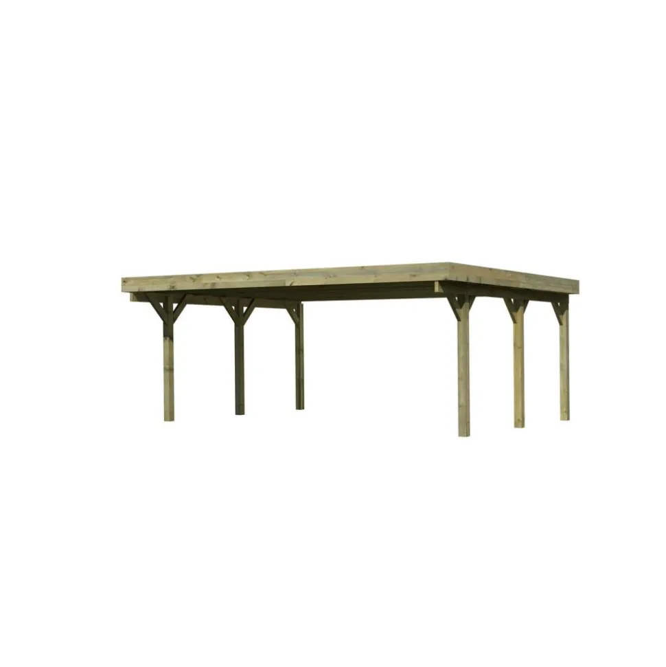 Doppelcarport 'Carlos 1' Kiefer PVC-Dach 480 x 598 x 237 cm
