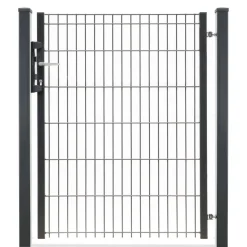 Doppel-/Einstabmatten-Drehflügeltor 'Vario light Michl' anthrazitgrau 96 x 123 cm