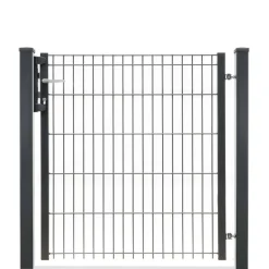 Doppel-/Einstabmatten-Drehflügeltor 'Vario light Michl' anthrazitgrau 96 x 103 cm