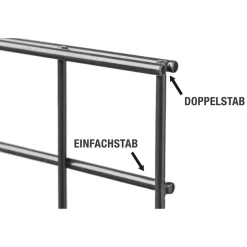 Doppel-/Einstabmatten-Set 'Michl' anthrazitgrau 3000 x 80 cm