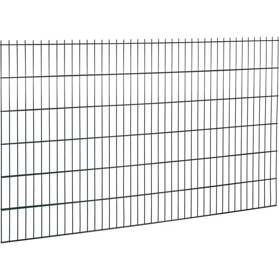Doppelstabmattenzaun 'Ivar' Stahl grün 200 x 123 cm
