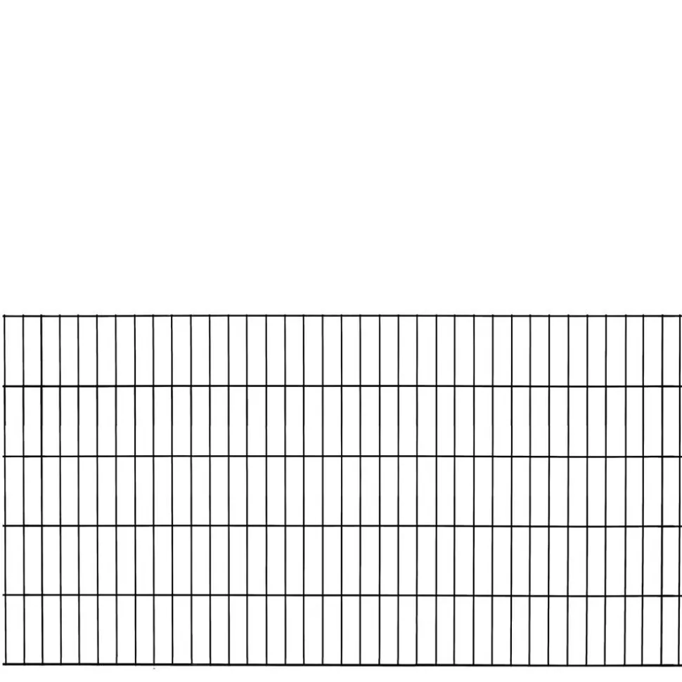 Doppelstabmattenzaun-Set 'Pico S 2.0' anthrazit 2600 x 100 cm