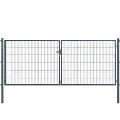 Doppeltor 'Essential' anthrazit 400 x 120 cm, mit Zaunanschluss