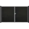 Doppeltor 'Solid Grande' BPC/Aluminium DIN rechts anthrazitgrau/anthrazit 300 x 180 cm