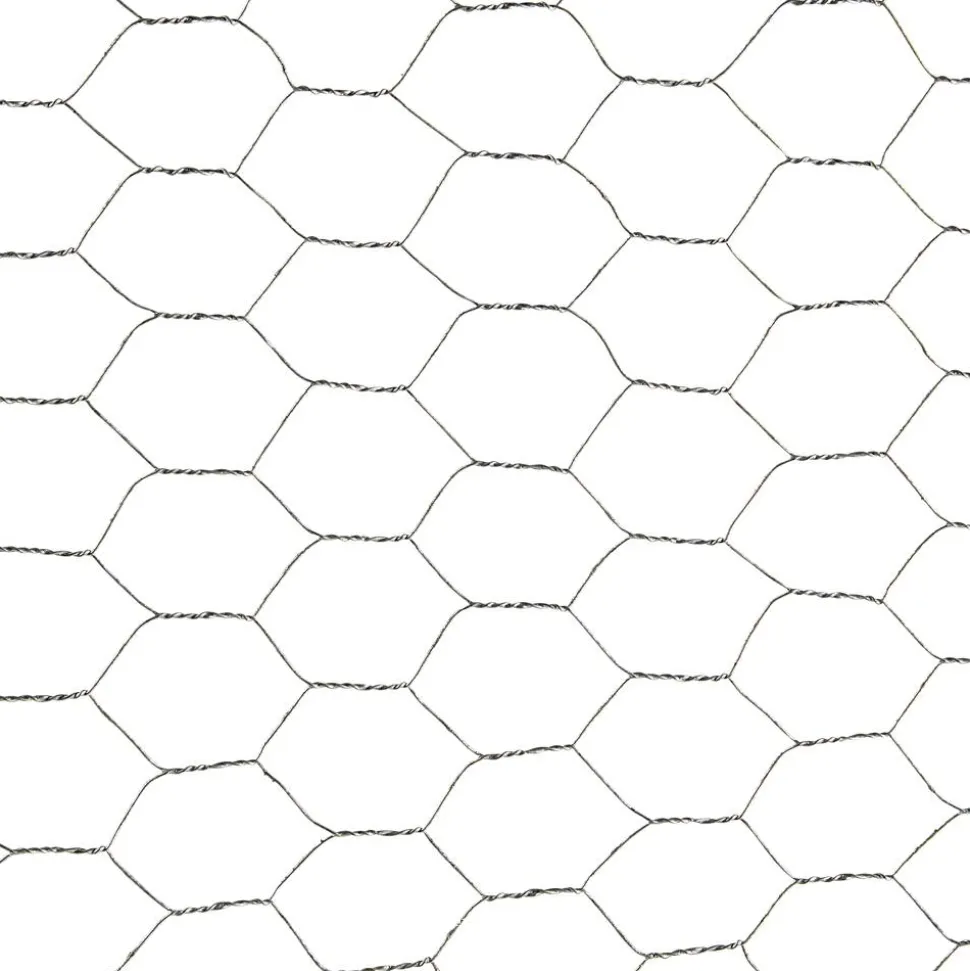 Drahtgeflecht 6-eckig silbern 75 cm