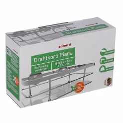 Drahtkorb 'Piana' 1 Etage chromfarben