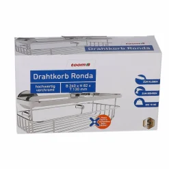 Drahtkorb 'Ronda' 1 Etage chromfarben