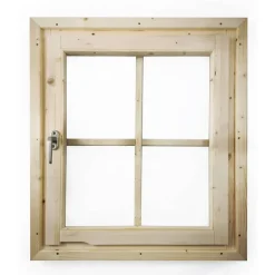Dreh-/Kippfenster Fichte naturbelassen 69 x 80 x 6 cm, für Gartenhäuser 28 mm