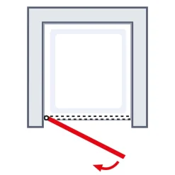 Drehtür für Nische 'Alexa Style 2.0' teilgerahmt, aluminiumfarben, 80 x 192 cm