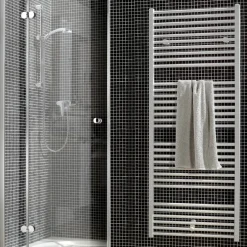 Drehtür 'Winga' für Nische links, mit Antikalkbeschichtung 80 x 195 cm grau