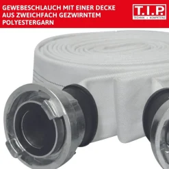 Druckschlauch weiß C-Kupplung 15 m
