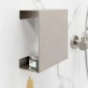 Duschablage edelstahlfarben 22,5 x 22,5 x 9,5 cm mit Klebelösung