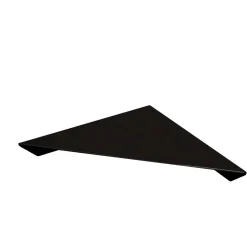 Duschablage mattschwarz 3,5 x 23 x 23 cm mit Klebelösung