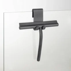 Duschabzieher 'Mondine' Edelstahl Silikon schwarz 21 cm