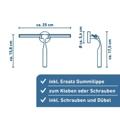 Duschabzieher 'Rom' mattschwarz