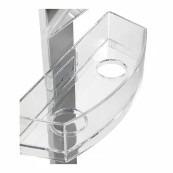 Duschcaddy Premium mit Antibeschlagspiegel mit 2 Ablagen und Edelstahl-Haken