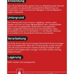 Duschdicht für Innenecken