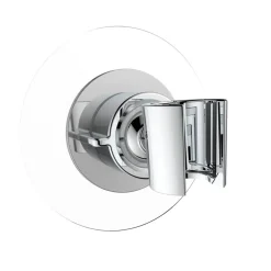 Duschkopfhalter 360° chromfarben Ø 8 x 7,5 cm, befestigen ohne Bohren