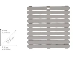 Duschmatte 'Indoor & Outdoor' Kunststoff taupe 55 x 55 cm
