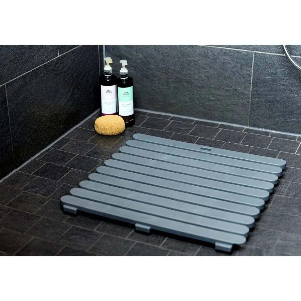 Duschmatte 'Indoor & Outdoor' Kunststoff grau 55 x 55 cm