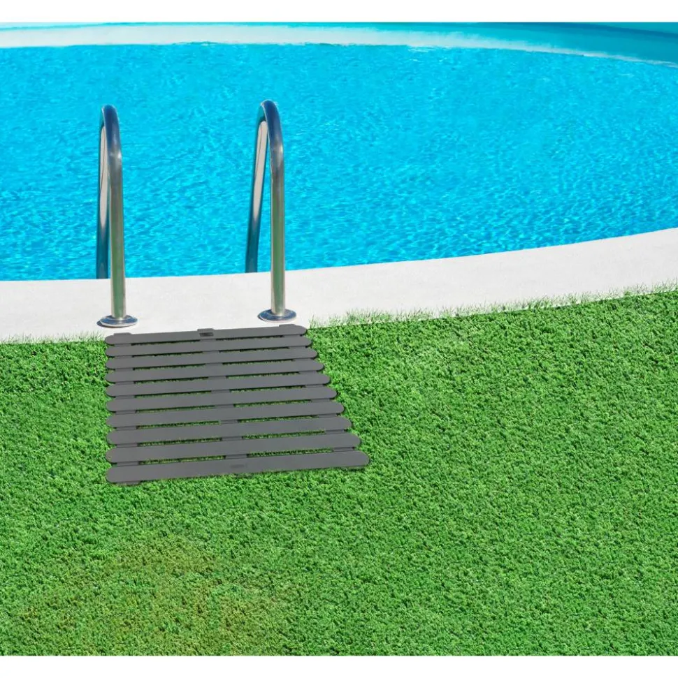 Duschmatte 'Indoor & Outdoor' Kunststoff grau 55 x 55 cm