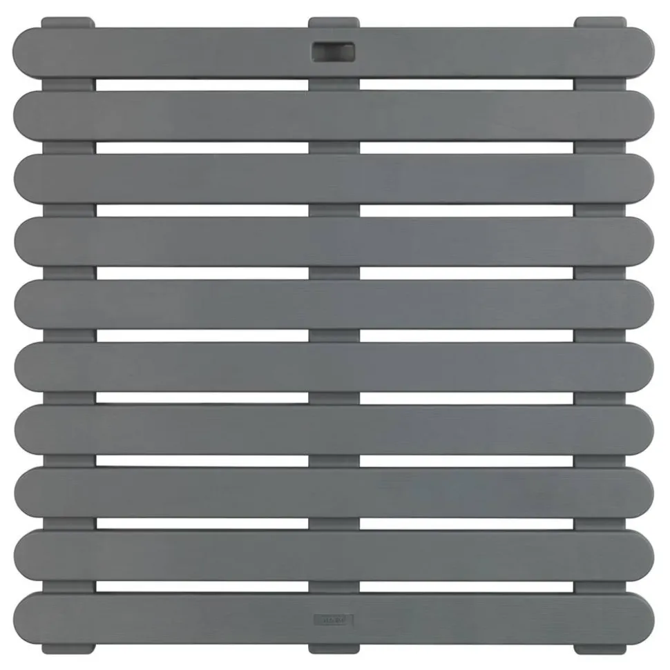 Duschmatte 'Indoor & Outdoor' Kunststoff grau 55 x 55 cm