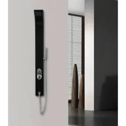 Duschpaneel 'Care' Edelstahl schwarz 150 x 15 cm