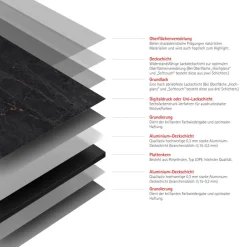 Duschrückwand 'DecoDesign' Softtouch Stein Marmor-Anthrazit-Kupfer 255 x 100 cm