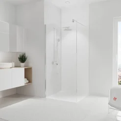 Duschrückwand 'DecoDesign' weiß 90 x 255