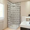 Duschrückwand Fliesenoptik Orient-Design schwarz/weiß 100 x 210 cm