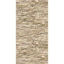 Duschrückwand Maueroptik beige 100 x 255 cm