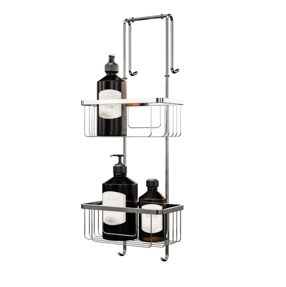 Duschregal, 2 Etagen, verchromt