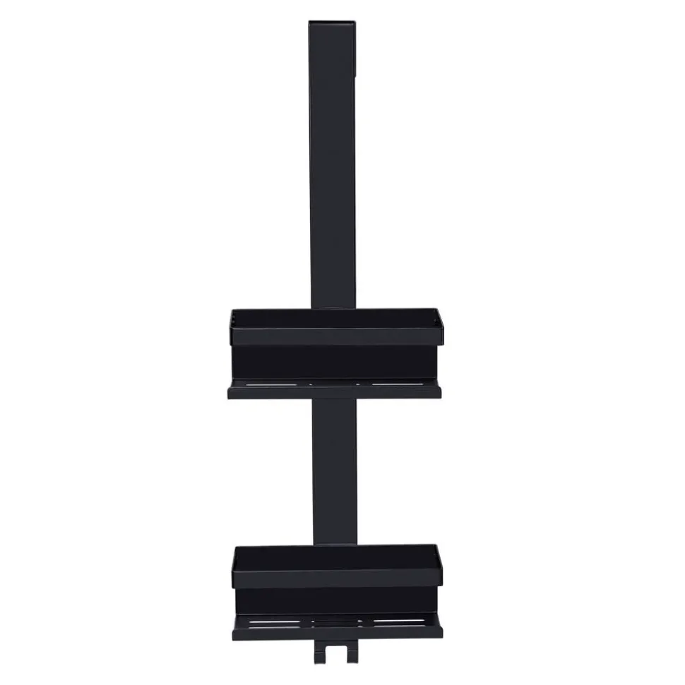 Duschregal 'Bribano' Edelstahl schwarz 23 x 71 x 18 cm