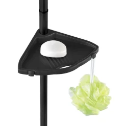Duschregal teleskopierbar 'Compact' Aluminium schwarz 26 x 78-275 x 19,5 cm