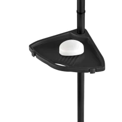 Duschregal teleskopierbar 'Compact' Aluminium schwarz 26 x 78-275 x 19,5 cm