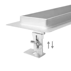 Duschrinne 80 cm Edelstahl, 3-reihig geschlitzt
