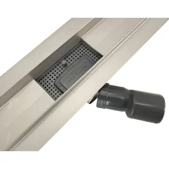 Duschrinne 80 cm Edelstahl, 3-reihig geschlitzt
