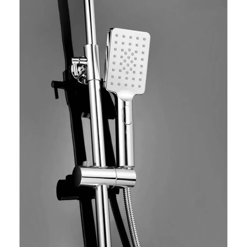 Duschsäule 'Bayala' Edelstahl verchromt 80-118 cm