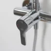 Duschsystem 'Aquamaxx 310' chromfarben mit Einhebelmischer, runde Kopfbrause