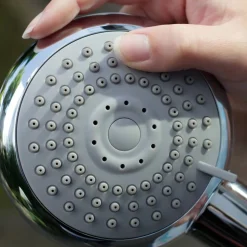 Duschsystem 'Aquamaxx 310' chromfarben mit Einhebelmischer, runde Kopfbrause