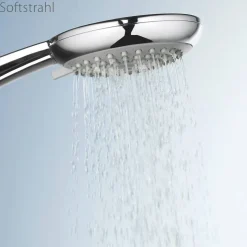 Duschsystem 'Aquamaxx 310' chromfarben mit Einhebelmischer, runde Kopfbrause