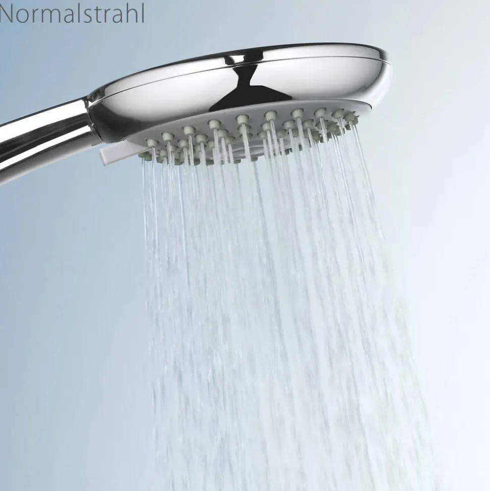 Duschsystem 'Aquamaxx 310' chromfarben mit Einhebelmischer, runde Kopfbrause