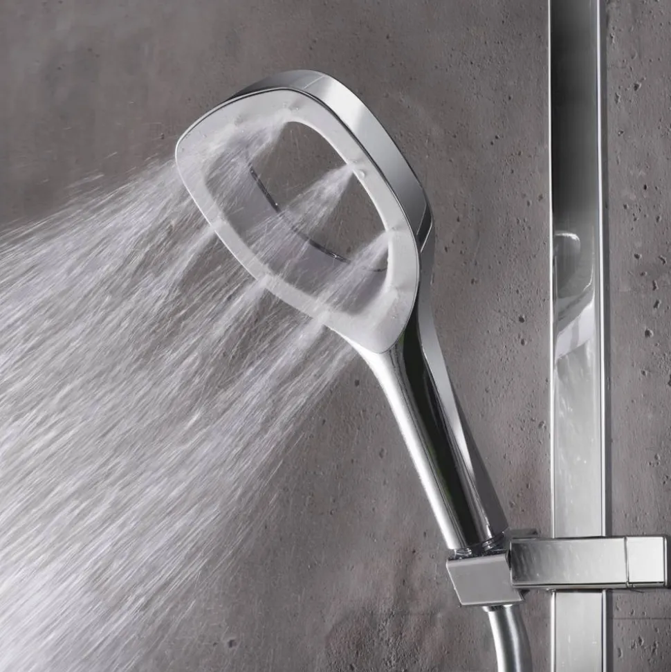 Duschsystem 'Aquamaxx Splash' hochglanz verchromt/weiß