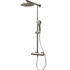 Duschsystem 'DuschMaster Rain Classic' mit Thermostat Edelstahloptik