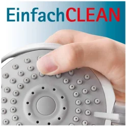 Duschsystem 'DuschMaster Rain' mattschwarz eckig, mit Einhebelmischer